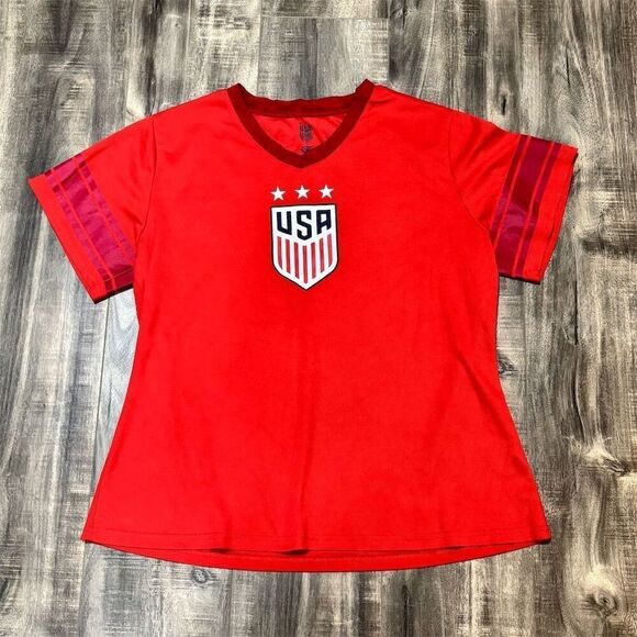 Team USA Soccer Jersey Teens's XXL Alex Morgan #13 Red Short Sleeve - Picture 1 of 3